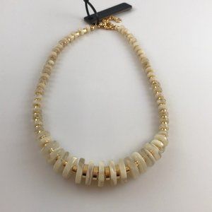 J Crew new Disc Necklace in natural
